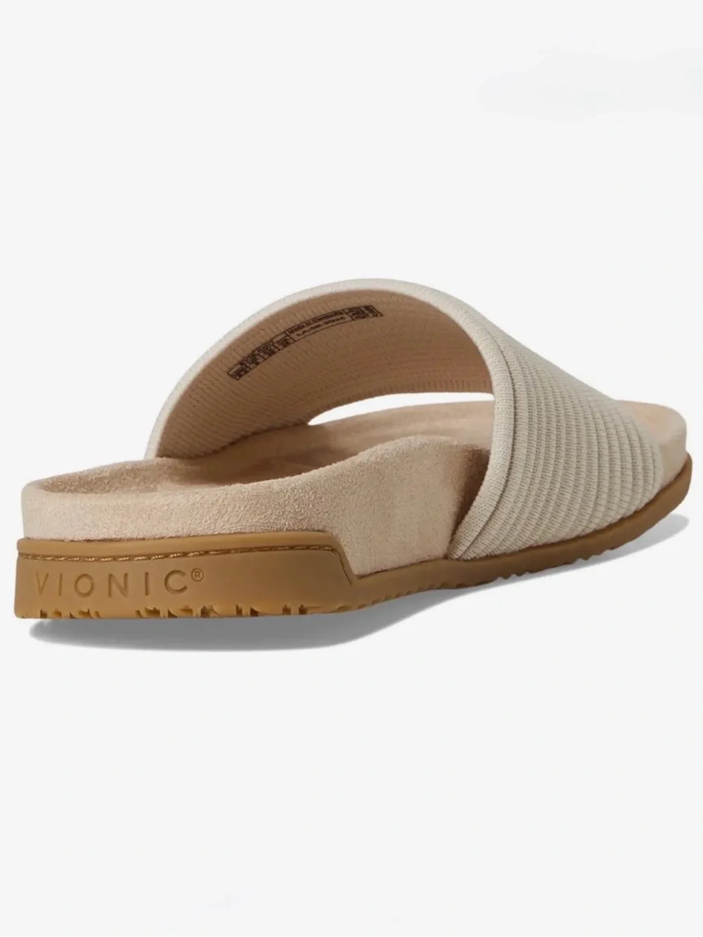 VIONIC, Evie Knit Slide Sandals in Cream, Size 8, NWOB
